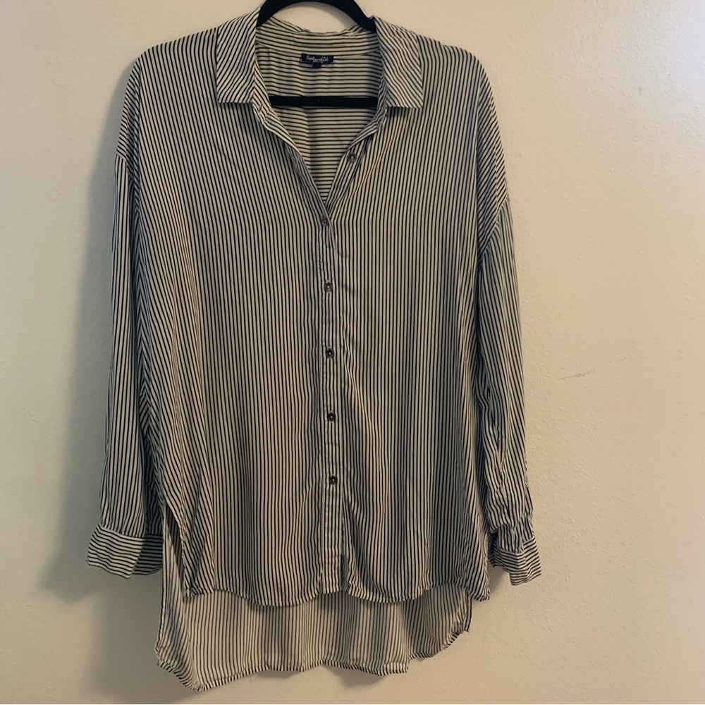 Splendid classic stripe button up